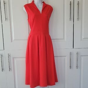 Avenue Coral Sleeveless Midi Dress